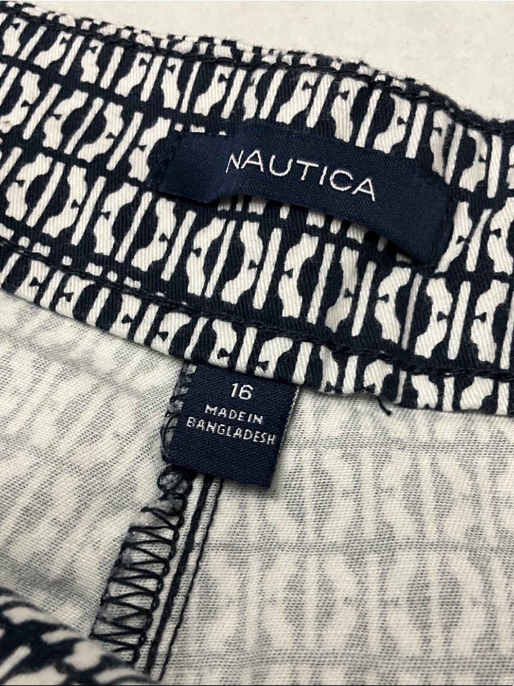 Nautica Black and White women’s flat front shorts-16 - Picture 2 of 8